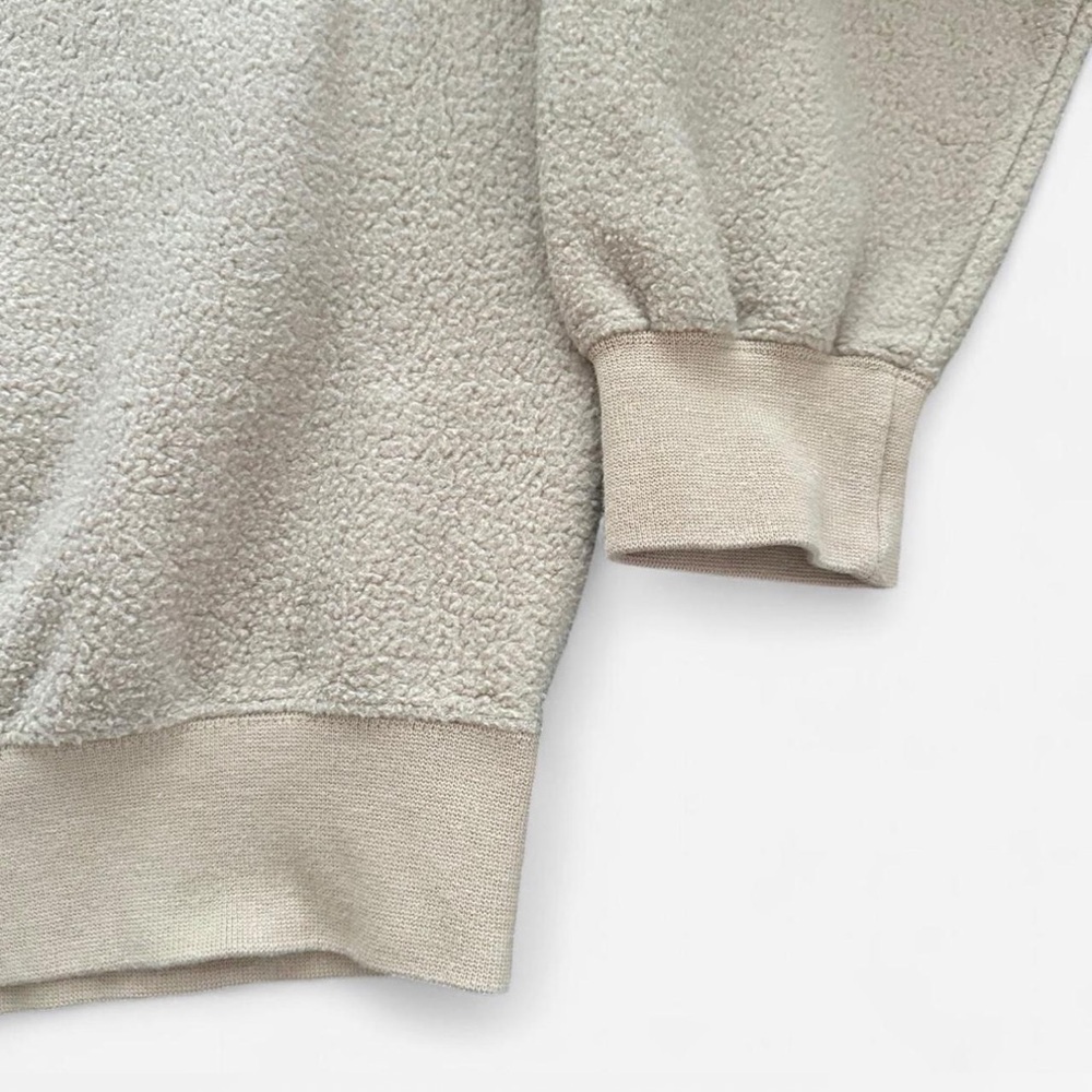 Vintage Harley Davidson Sweatshirt Tan Fleece Crewneck Embroidered Gray Logo L - Picture 3 of 7